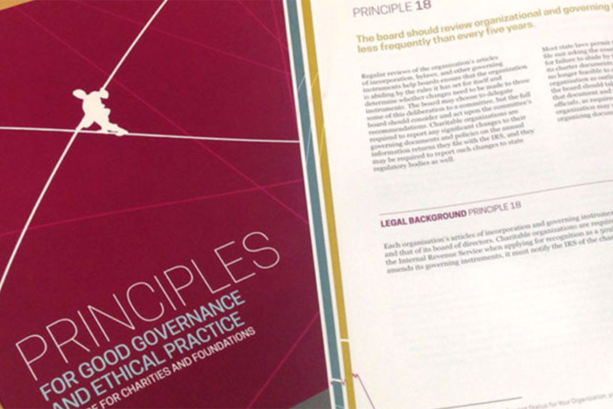 Principles for Good Governance and Ethical Practice